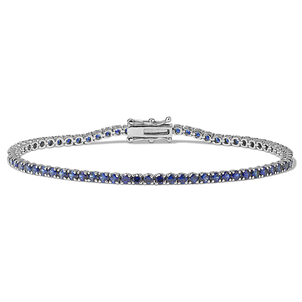 Traditional Blue Sapphire Tennis Bracelet