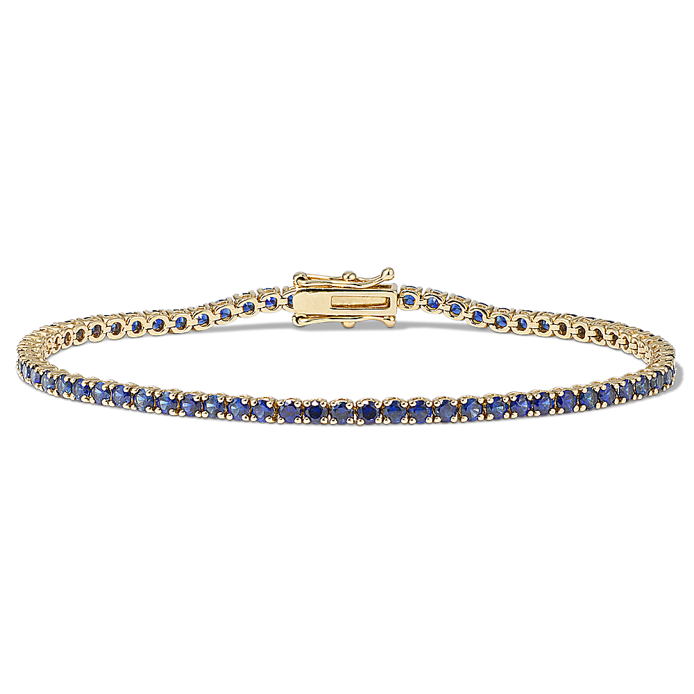 Charis 4 ct. Traditional Blue Natural Sapphire Tennis Bracelet (7 in)