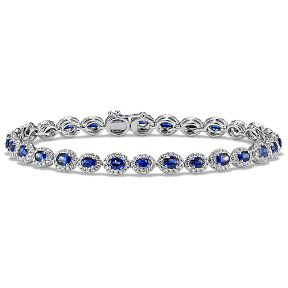 Sapphire & Diamond Halo Bracelet