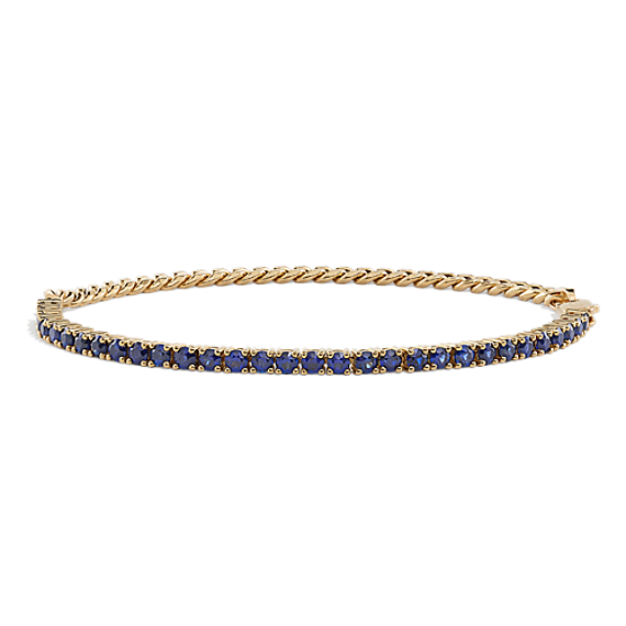 Sapphire Curb Chain Bracelet