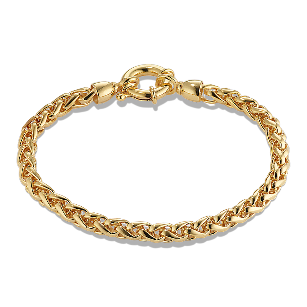 14K Yellow Gold Vermeil Wheat Bracelet (4.8mm)