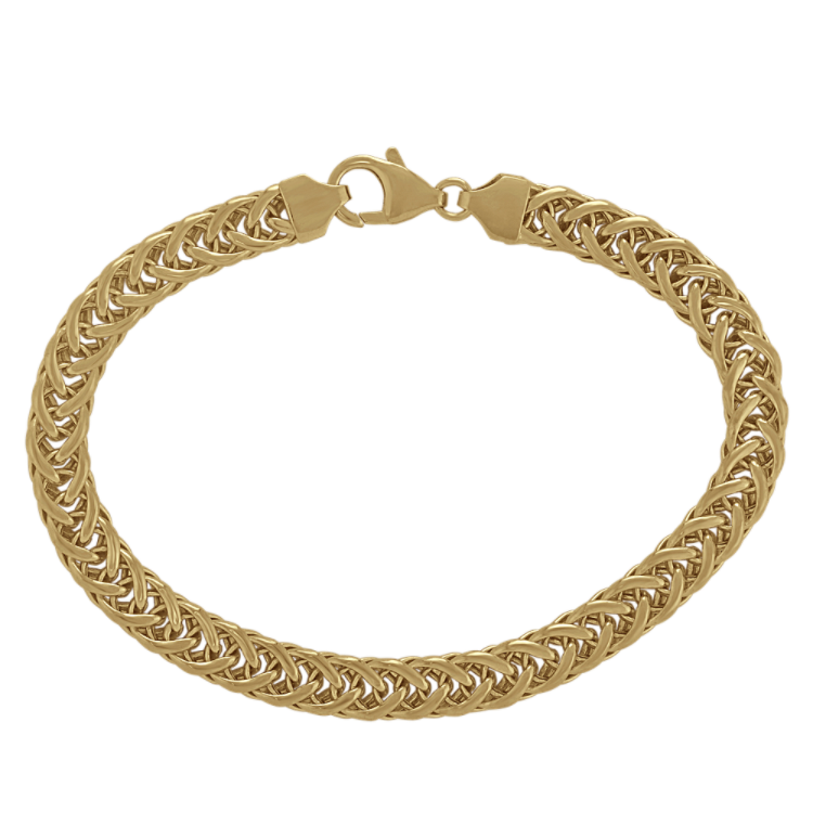 Wheat Chain Bracelet in 14K Yellow Gold (7.5 in)