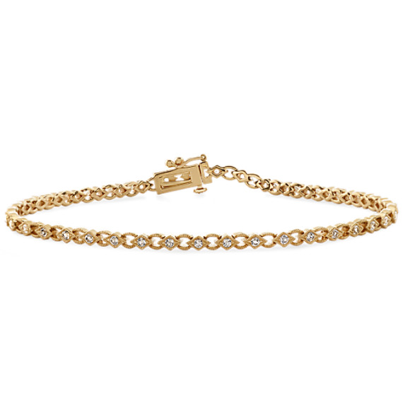 14K Yellow Gold 5mm bead bracelet