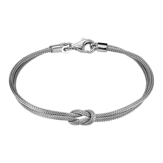 Woven Sterling Silver Knot Bracelet