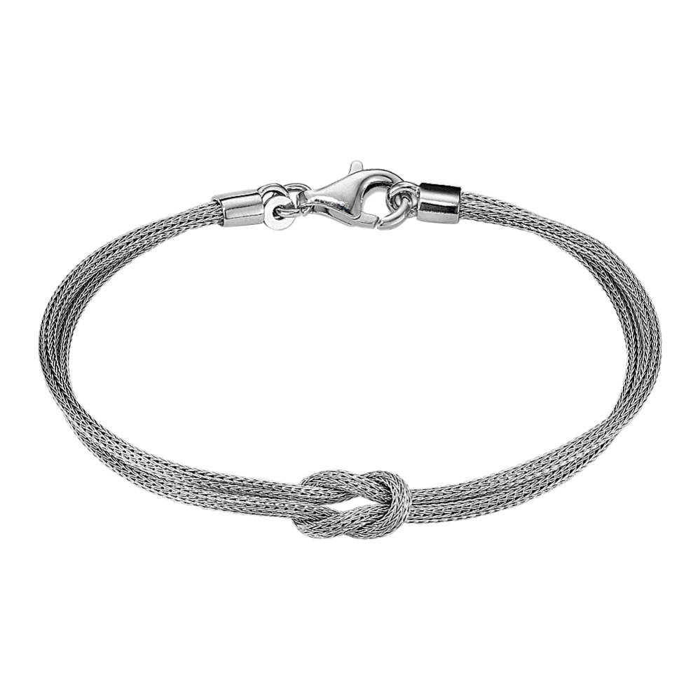 Woven Sterling Silver Knot Bracelet
