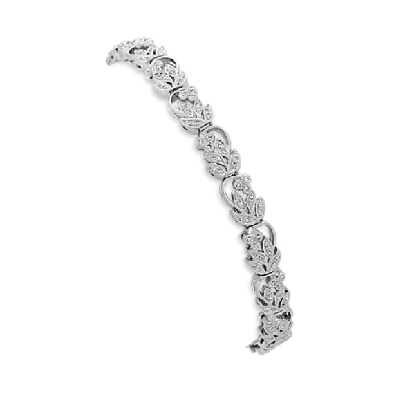 Vintage Diamond Bracelet 14k White Gold 7 In Shane Co Vintage Diamond Bracelet 14k White Gold 7 In