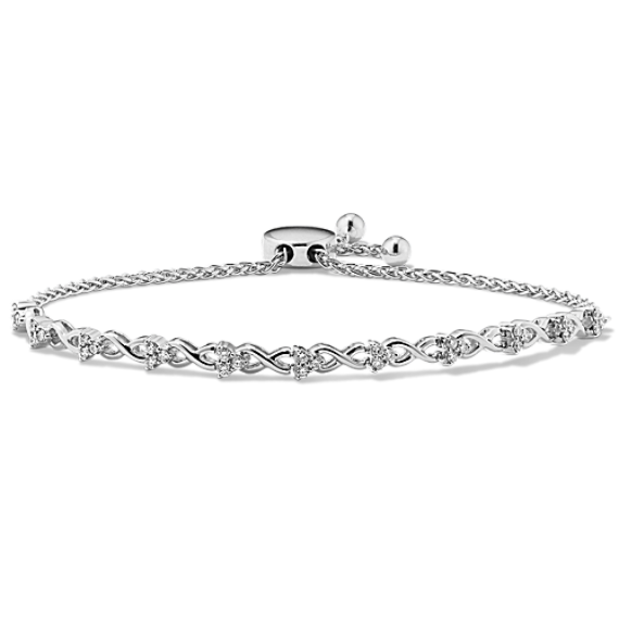 Diamond Trio Infinity Bolo Bracelet