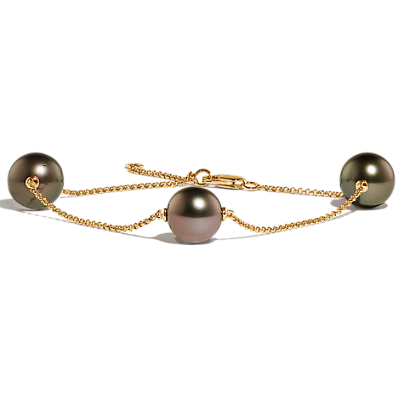 9mm Cultured Tahitian Pearl Chain Bracelet
