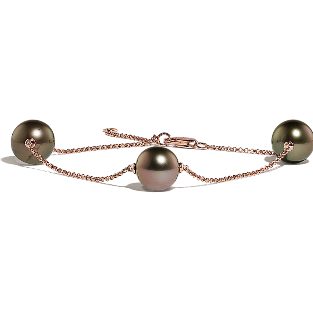 9mm Cultured Tahitian Pearl Chain Bracelet