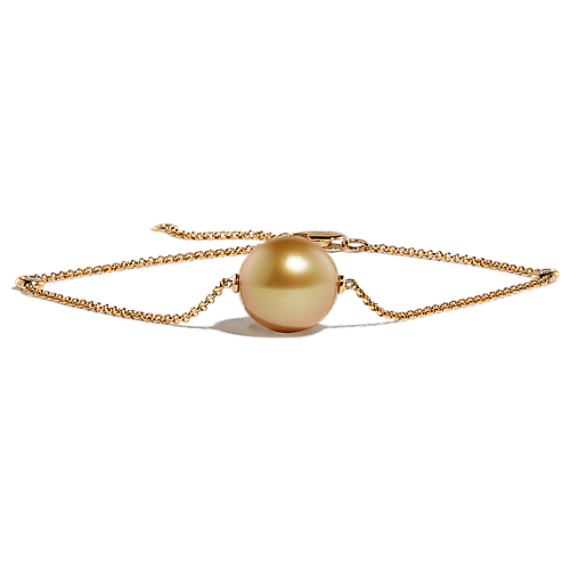 9mm Cultured South Sea Pearl & Diamond Bracelet