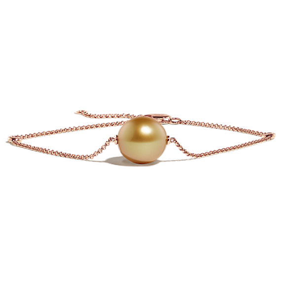 9mm Cultured South Sea Pearl & Diamond Bracelet