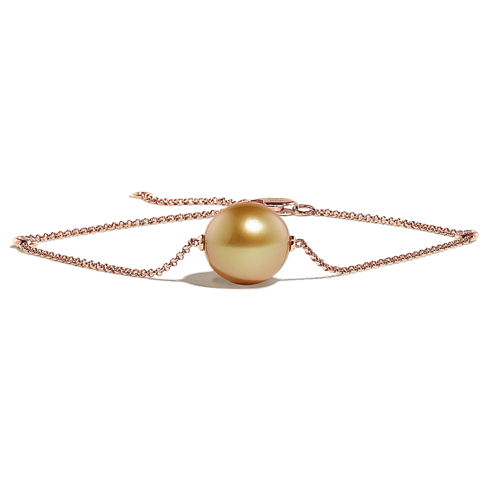 9mm Cultured South Sea Pearl & Diamond Bracelet