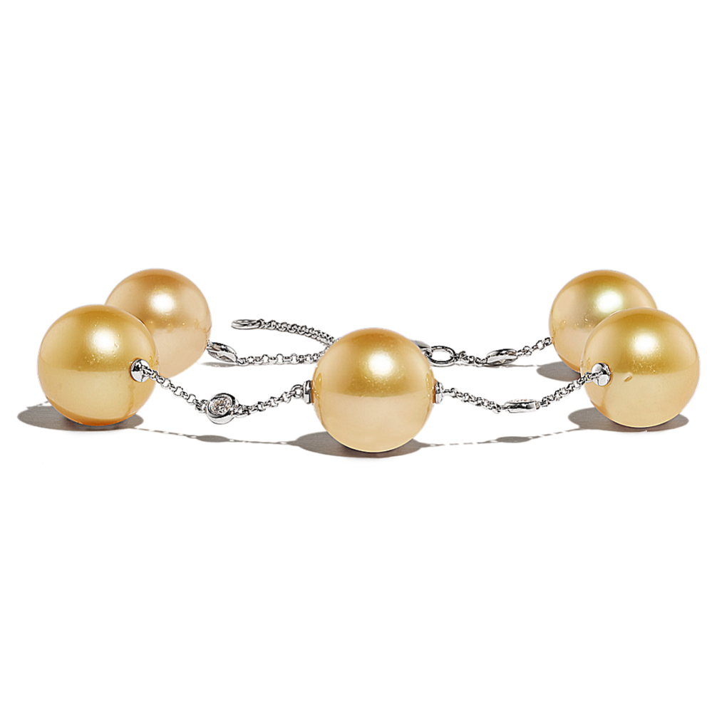 Cultured South Sea Pearl Station Bracelet