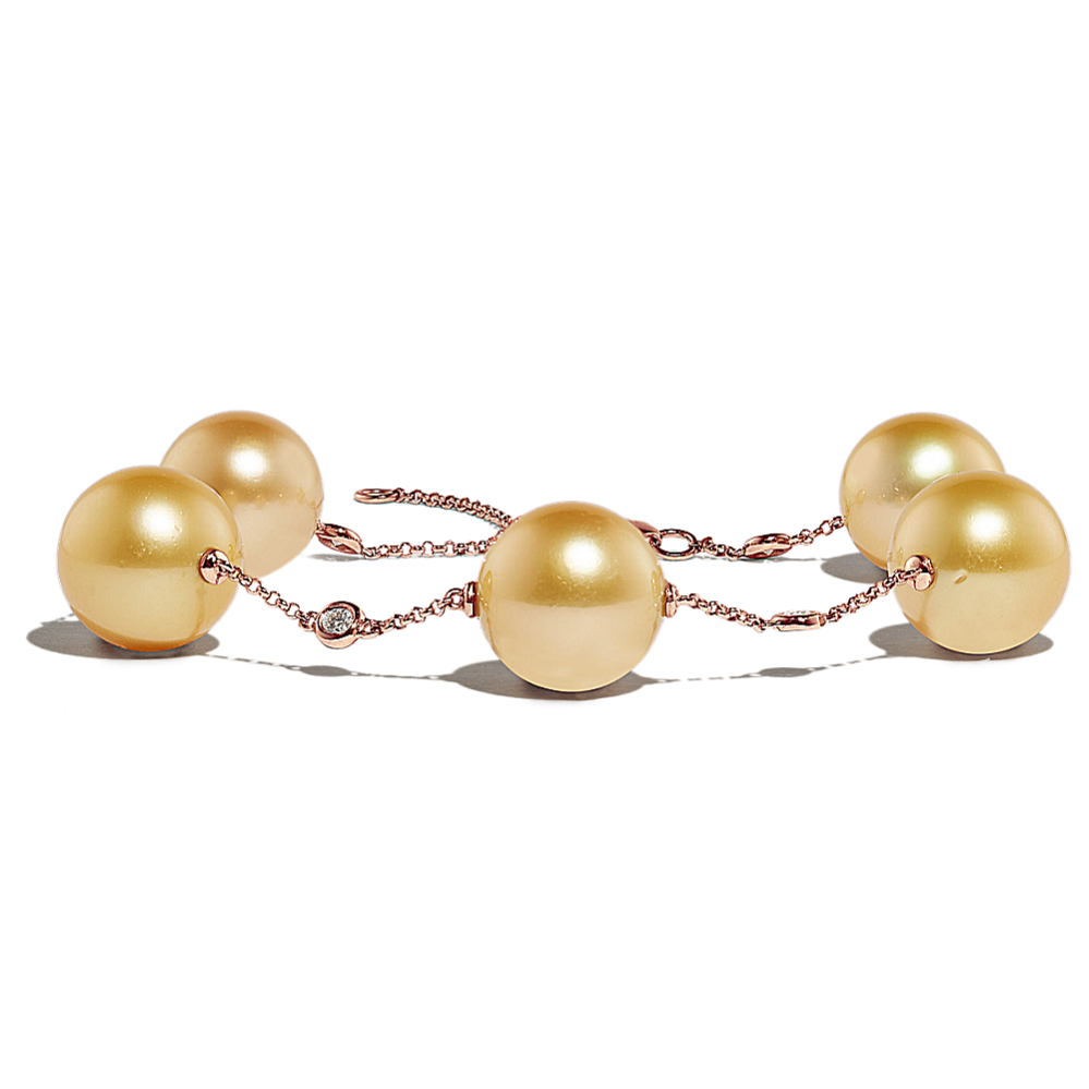 Cultured South Sea Pearl Station Bracelet
