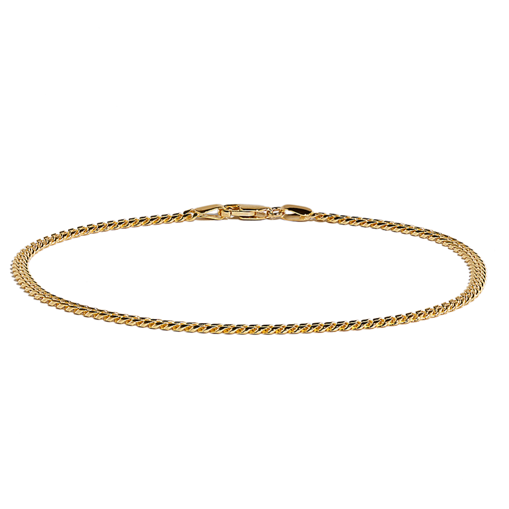 Curb Chain Bracelet in 14K Yellow Gold (9 in)