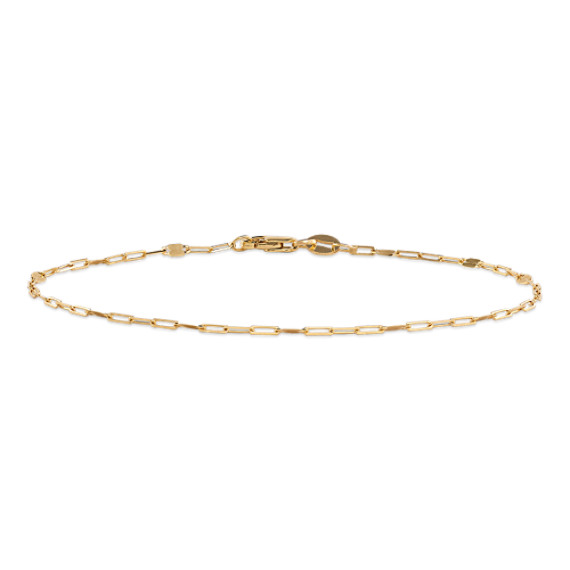 Paperclip Bracelet in 14K Yellow Gold (7.5 in)