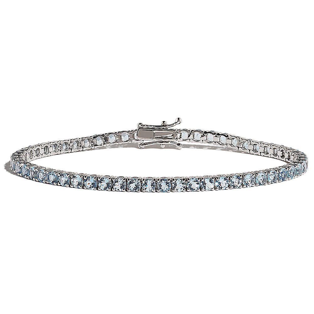 Riverside 5 ct. Natural Aquamarine Tennis Bracelet (7 in)