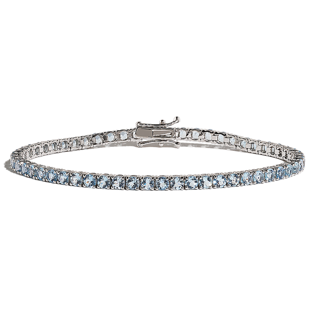 Riverside 5 ct. Aquamarine Tennis Bracelet (7 in)