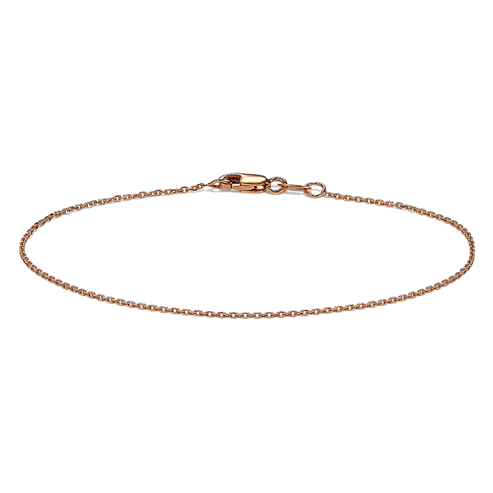 7.5'' 14K Gold Diamond-Cut Cable Chain Bracelet