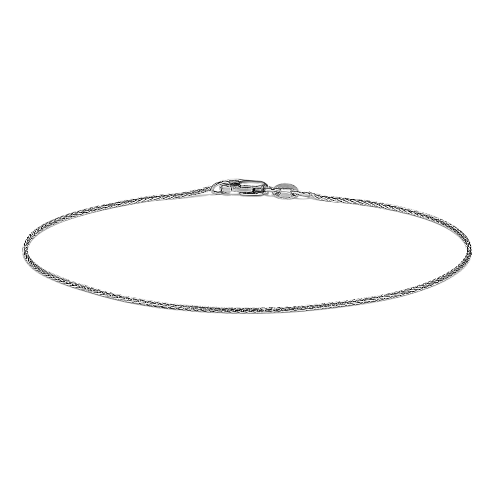 7.5'' 14K Gold Diamond-Cut Wheat Bracelet (1mm)