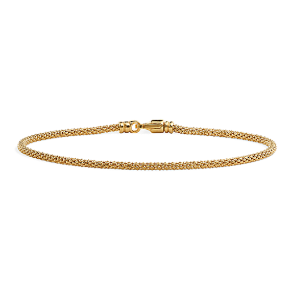7.5'' 14K Gold Popcorn Chain Bracelet (2.2mm)