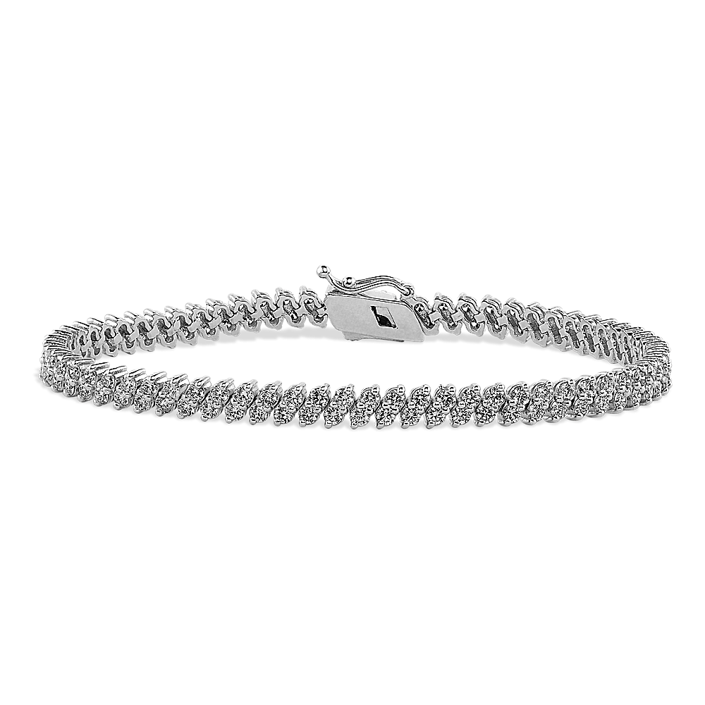 Double Row Diamond Bracelet [SB879] | USA Jewels