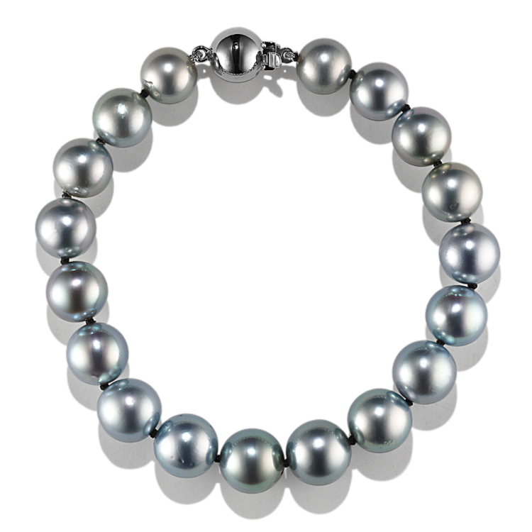 8mm Cultured Silver Tahitian Pearl Bracelet (7 in)