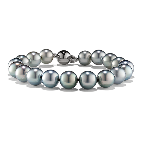 8mm Cultured Silver Tahitian Pearl Bracelet (7'')