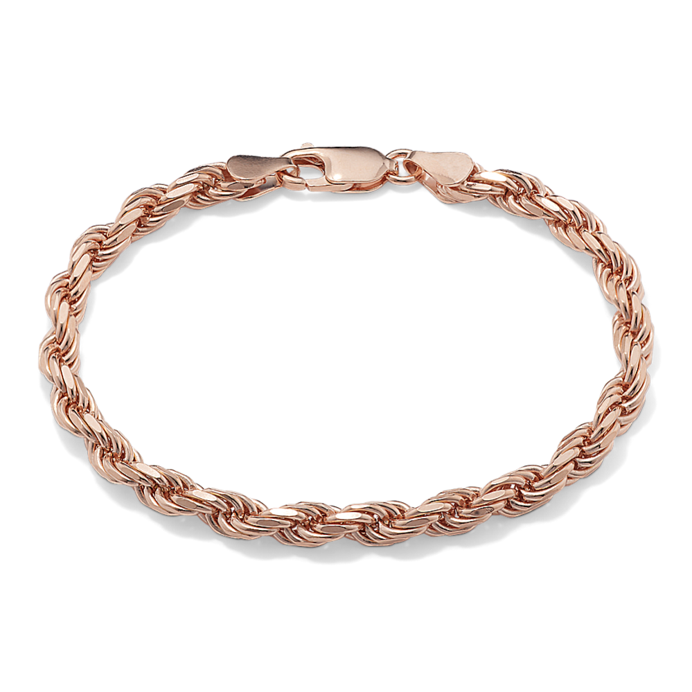 7'' 14K Rose Gold Vermeil Rope Bracelet (5.6mm)