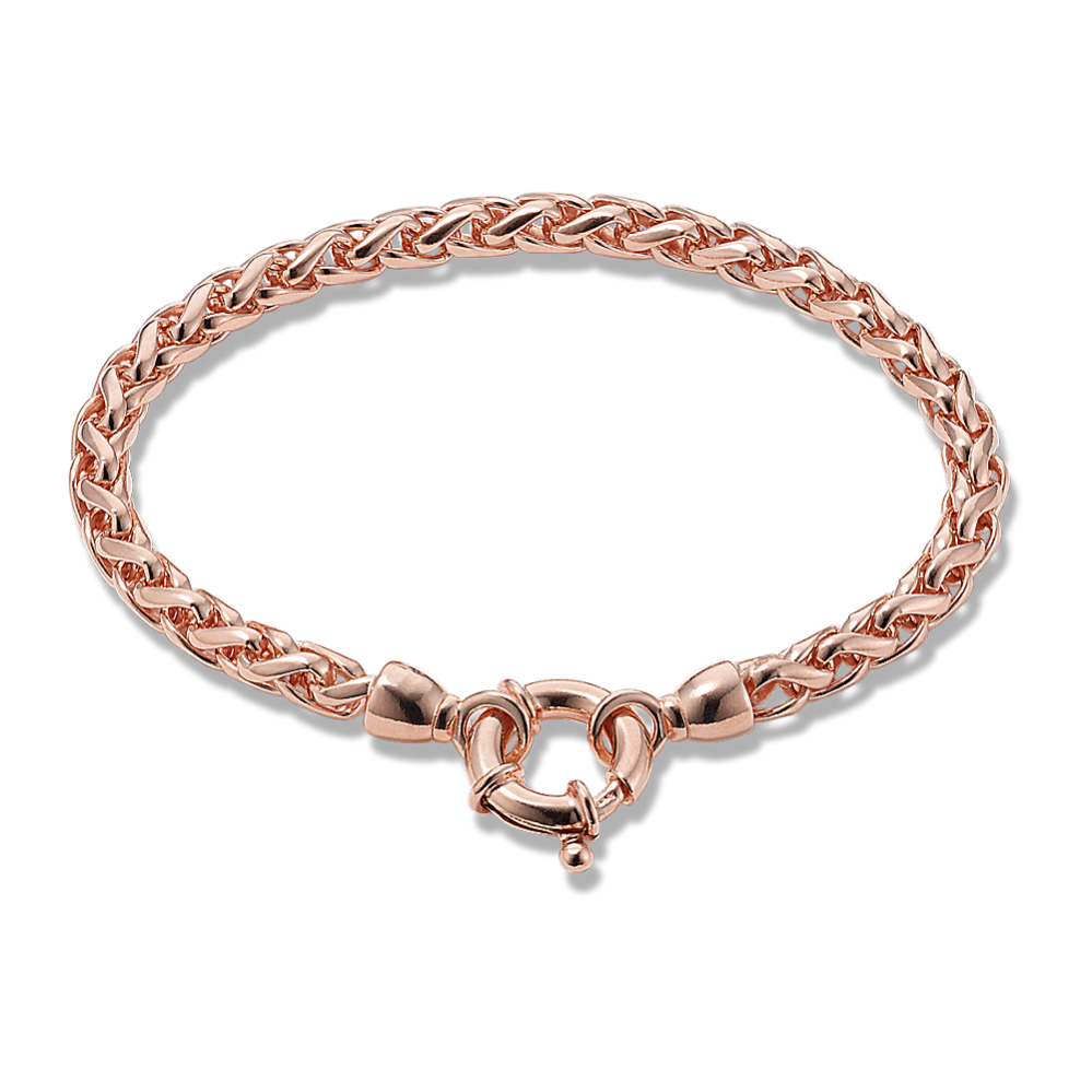 14K Rose Gold Vermeil Wheat Bracelet (4.8mm)