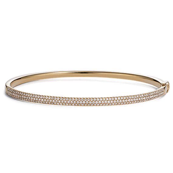 7/8 tcw Diamond Pave Bangle Bracelet