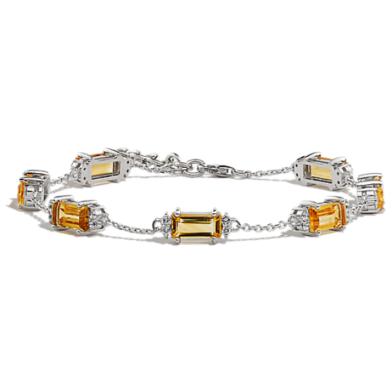 Raine Citrine & Diamond Bracelet