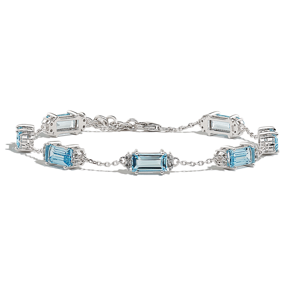 Raine Sky Blue Topaz & Diamond Bracelet