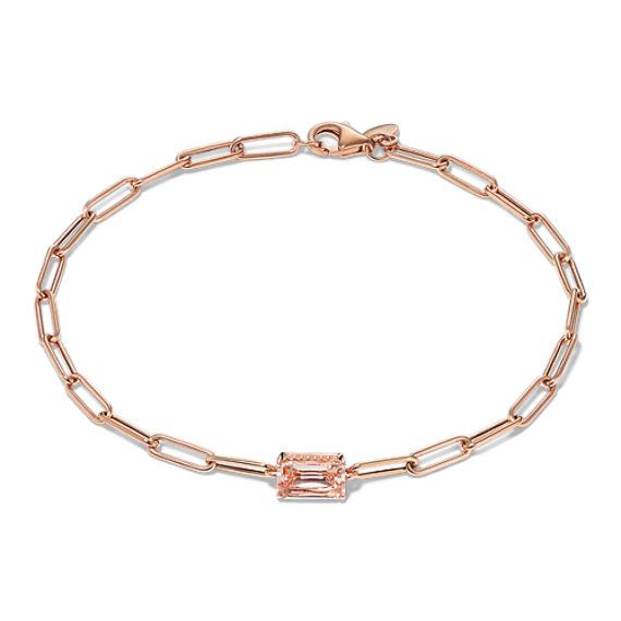Sedona Morganite Paperclip Bracelet