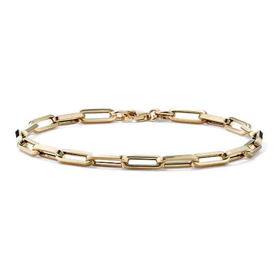 7.5'' 14K Yellow Gold Paperclip Bracelet