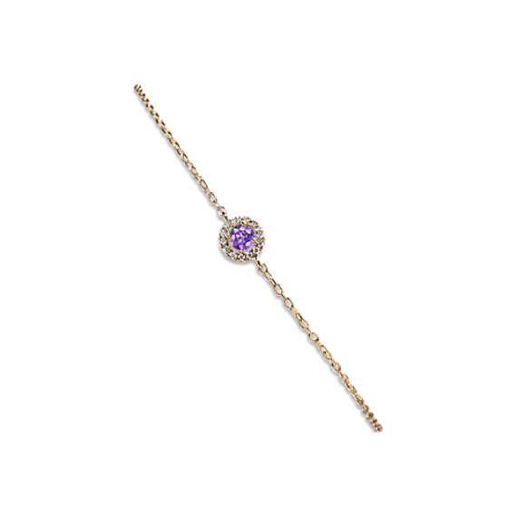 Ari Pick-Your-Gem Halo Bracelet (3mm Round)