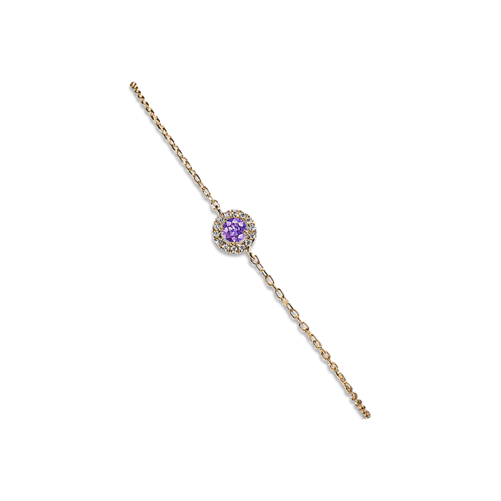 Ari Pick-Your-Gem Halo Bracelet (3mm Round)