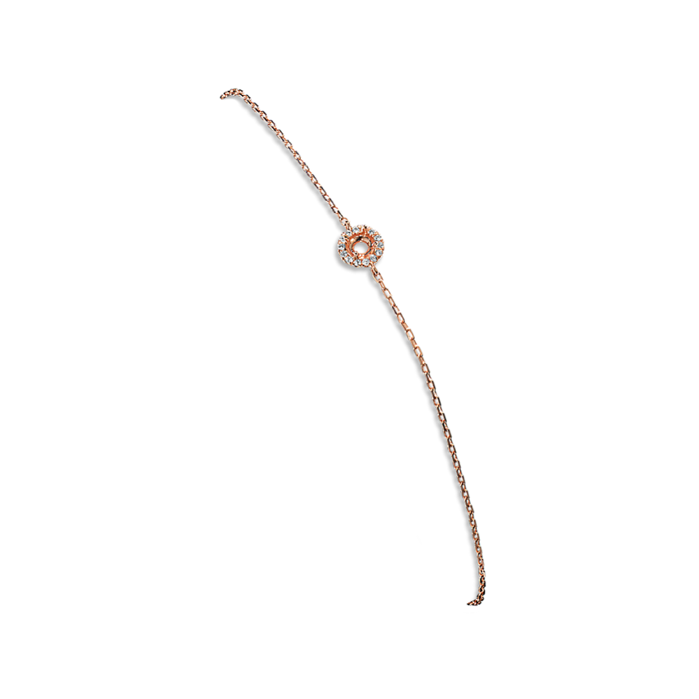 Ari Pick-Your-Gem Halo Bracelet (3mm Round)