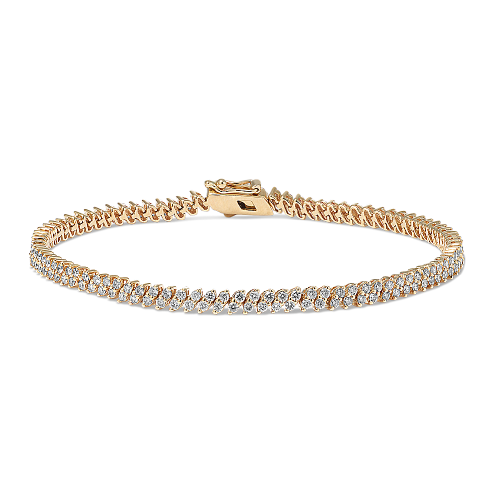 Glacier Double Row 2 tcw Diamond Bracelet