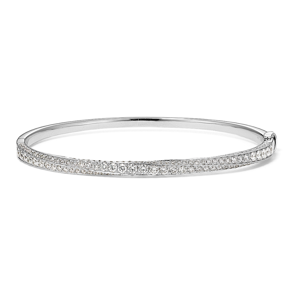 Twist Diamond Bangle Bracelet