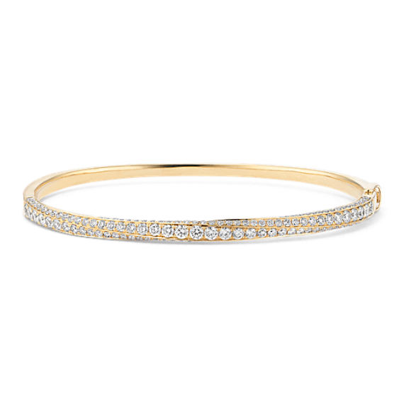 Twist Diamond Bangle Bracelet