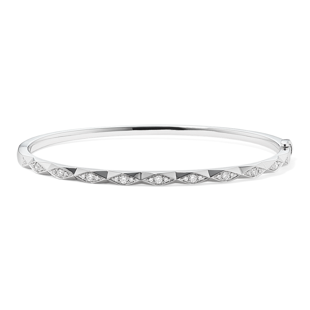 Alina Geometric Diamond Bangle Bracelet