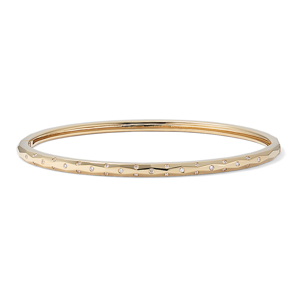 Quinn Geometric Diamond Bangle Bracelet