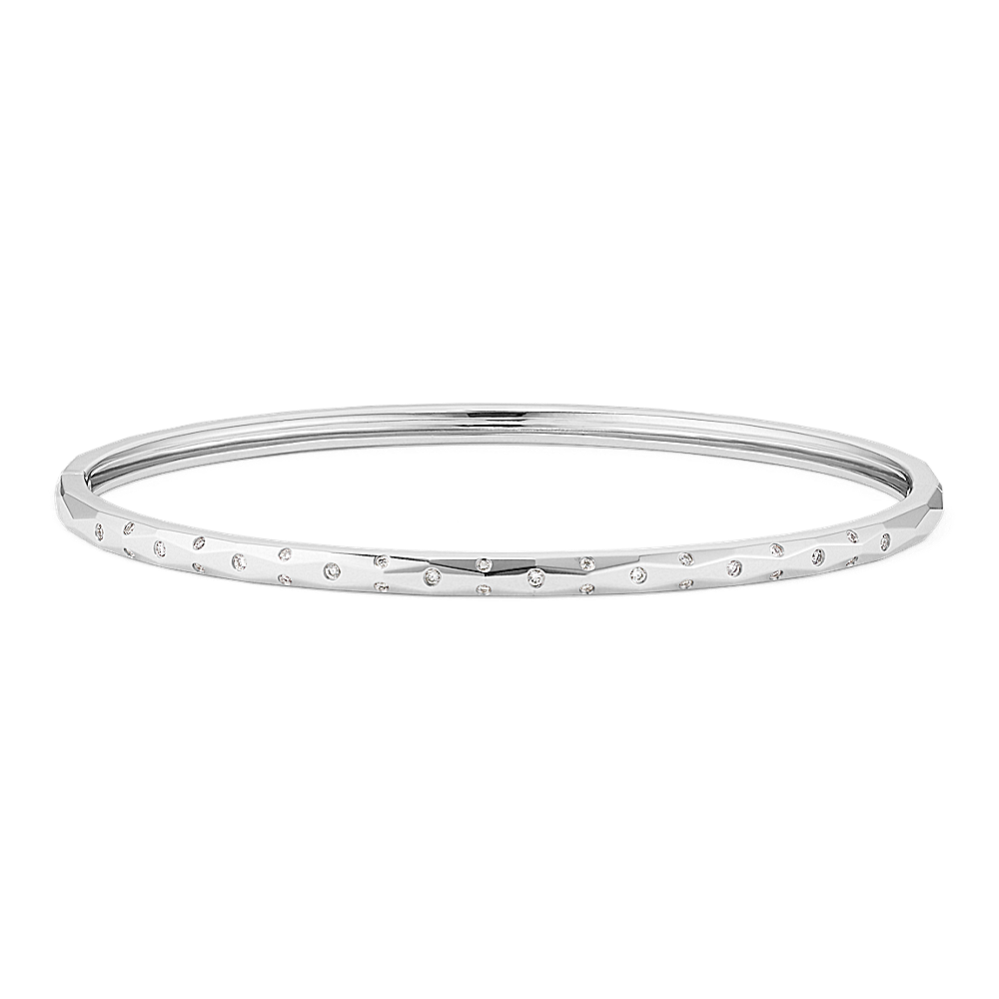 Quinn Geometric Diamond Bangle Bracelet