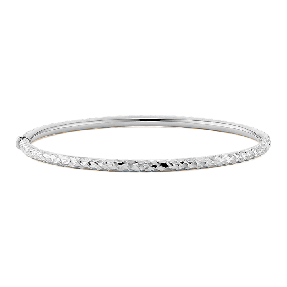 14k White selling Gold Bangle Bracelet