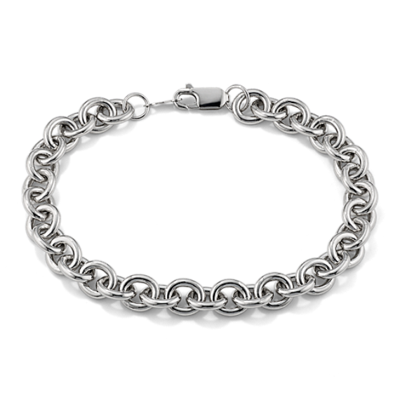 7.5'' Sterling Silver Cable Chain Bracelet (7.6mm)