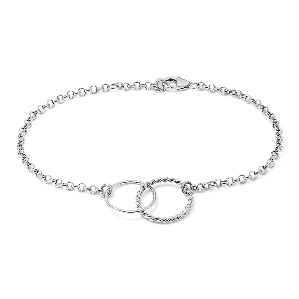 Circle Link Sterling Silver Bracelet