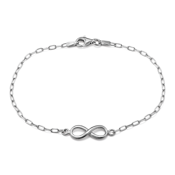 Sterling Silver Infinity Paperclip Bracelet