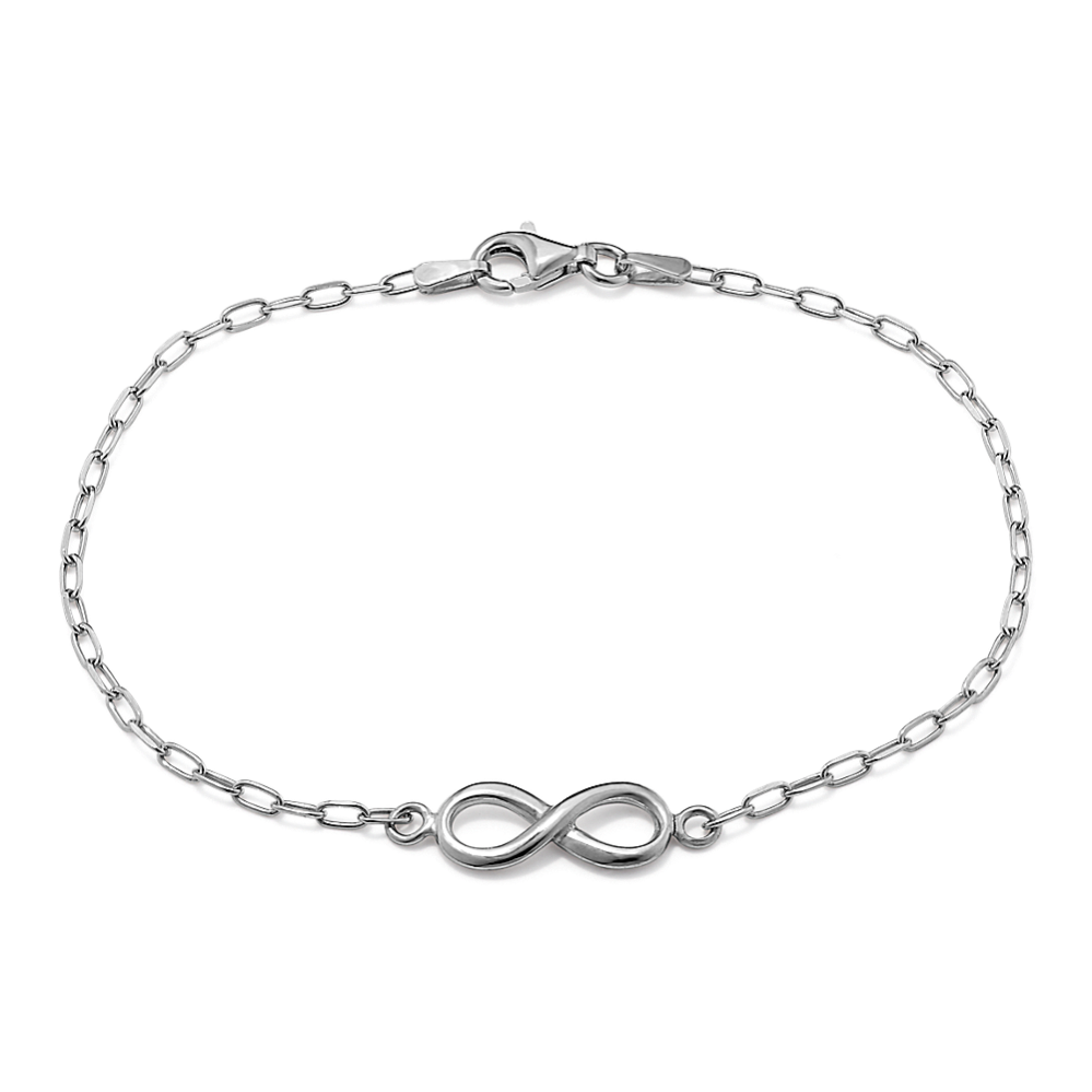 Sterling Silver Infinity Paperclip Bracelet