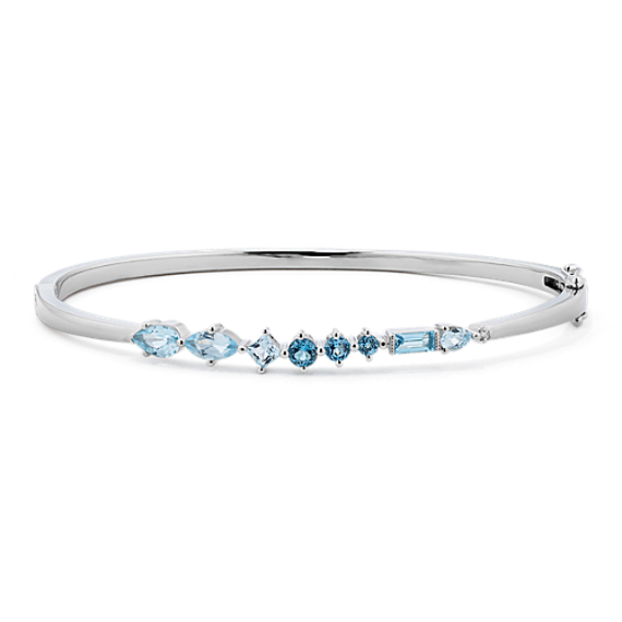 Mara Blue Topaz Bangle Bracelet